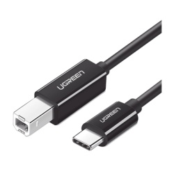 UGREEN 50446 Cable de Impresora o escaner USB-C | 1m (6 pies) | USB Tipo C a USB 2.0 Tipo B | Soporta Thunderbolt 3 | Alta velocidad | DAC | Compatible con Brother HP Canon Lexmark Epson Dell Xerox Sa