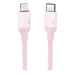 UGREEN 60625 Cable USB-C a Lightning / Certificado MFi / 1 Metro / Adecuado para iPhone iPad iPod / Carga Rapida PD 20W / Sincronizacion de Datos de hasta 480 Mbps / Goma de Silicona y TPE. / Suave al