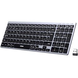UGREEN 75163SP Teclado Inalámbrico Multimodo / Bluetooth + 2.4 GHz / 3 Dispositivos Simultáneos / Recorrido de Tecla 1.8 mm / Batería 500 mAh / USB-C / Alcance 10 m (33 ft)