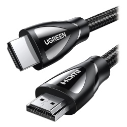 UGREEN 80405 Cable HDMI 2.1 de Nylon Trenzado / 5 Metros (16.40 Pies) / 8K@60Hz/4K@120Hz / eARC (Canal de Retorno de Audio) / HDR10+ / VVR / HEC (Canal Ethernet HDMI) / ALLM / 3D / Dolby Atmos / Dolby