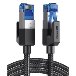 UGREEN 80431 Cable Ethernet Cat8 CLASS F/FTP Redondo con Malla de Nylon 2 Metros (6.56 Pies)