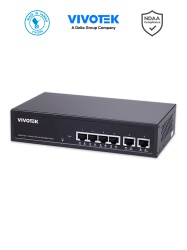 VIVOTEK VIV3720017 VIVOTEK AW-GEL-065A-060 - Switch PoE Gigabit Administrable Lite 4 puertos GE PoE 2 puertos GE RJ45 30W por puerto 60W Totales Modo Extendido hasta 250 mts Gestion PoE VLAN