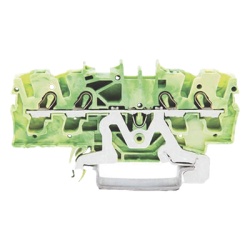 WAGO 2002-1407: borna de tierra de 4 conductores, 2.5 mm², Push-in CAGE CLAMP®