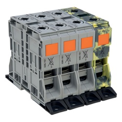 WAGO 285-1165: juego trifásico POWER CAGE CLAMP de 185 mm², 10 puntos y 4 potenciales