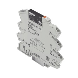 WAGO 857-724 Modulo Rele Solid-State / 24 VCC / 3 A / Push-in CAGE CLAMPÂ® / LED Indicador Amarillo / IP20 / Montaje Carril DIN-35