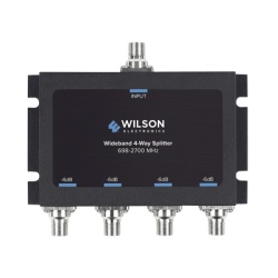 WilsonPRO / weBoost 850-036 Divisor de potencia de 4 vias para la distribucion de senal a dos antenas de servicio | 6 dB de perdida por puerto | Conectores F hembra