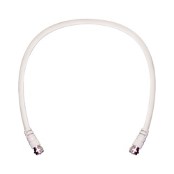 WilsonPRO / weBoost 950-602 Jumper Coaxial con Cable Tipo RG-6 en Color Blanco de 60.96 Centimetros (24 Pulgadas) de Longitud y Conectores F Macho en Ambos Extremos. 75 Ohm de Impedancia.