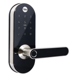YALE-ASSA ABLOY MX81727 Cerradura Digital YMC420 / con Teclado Tactil / lector de Tarjetas / Huellas / Incluye HUB / compatible con YALE CONNECT