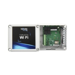 YONUSA TARJET-WIFI-V2 Modulo WIFI con gabinete para uso en Energizadores YONUSA/Aplicacion sin costo/Activacion Remota de 4 salidas tipo Relay con alta capacidad.