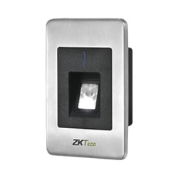 ZKTECO FR1500S Lector Esclavo de Huella y Proximidad / RS-485 / IP65 / Acero Inoxidable / Exterior / ZKFinger VX10.0
