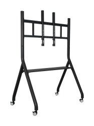 ZKTECO ZK-MS01 – Soporte Móvil para Pantallas de 55 a 86 Pulgadas con Capacidad de hasta 130 kg, Ruedas Giratorias de 360° y Acabado Negro - Img 3