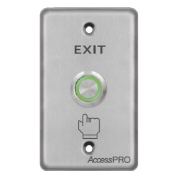 AccessPRO APBIVC Boton de Aro Iluminado Color Verde/ IP65 / Diseno Elegante / NO COM NC