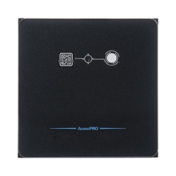 AccessPRO APREADERQR Lector de Control de Acceso QR / EM 125 kHz / MIFARE / Wiegand 26/34 bits / IP65 / Ultra Delgado 10 mm