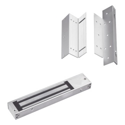 AccessPRO MAG600NLEDK Kit para control de acceso incluye Chapa magnetica de 600Lbs / Montajes L y Z