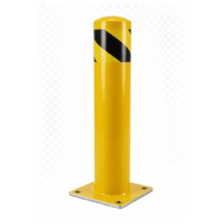 AccessPRO XB-140-610 Bolardo Fijo de Acero / Diámetro 140 mm / Altura 610 mm (2 ft) / Pared 2 mm / Base Soldada 200 x 200 mm / Pintura en Polvo