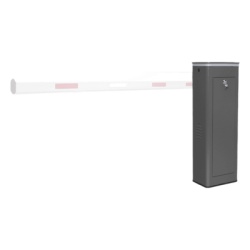 AccessPRO XBS-8003-L Barrera Vehicular Izquierda / Soporta Brazo Recto de Hasta 8 Metros / Soporta Brazo Articulado de 6 Metros / Movimiento fluido / Diseno Elegante Color Gris / Con Corona Led Semafo