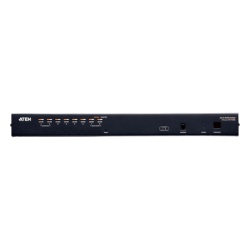 ATEN KH1508A Switch KVM | Conexion Cat 5e | 8 puertos | Resolucion 1920 x 1200 | Conexion de Multiples Switches | Compatible Windows Linux Mac