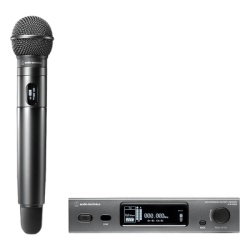 AUDIO-TECHNICA ATW-3212NC510DE2 Sistema Inalambrico UHF | Receptor Red ATW-R3210N | Microfono Mano ATW-T3202 | Frecuencia DE2 470-529 MHz | True Diversity | 40 Canales Simultaneos | Alcance 100 m (328