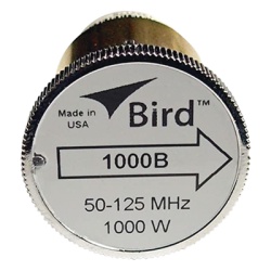 BIRD TECHNOLOGIES 1000B Elemento de Potencia en linea 7/8" a 1000 Watt para Wattmetro BIRD 43 en el Rango de Frecuencia de 50 a 125 MHz.