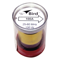 BIRD TECHNOLOGIES 100A Elemento de 100 Watt en Linea 7/8" para Wattmetro BIRD 43 en Rango de Frecuencia de 25 a 60 MHz.