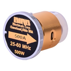 BIRD TECHNOLOGIES 500A Elemento de 500 Watt en Linea 7/8" para Wattmetro BIRD 43 en Rango de Frecuencia de 25 a 60 MHz.