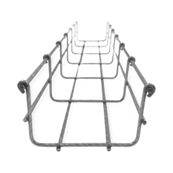 CHAROFIL CH-54-100BM Charola Bimetalica Tipo Malla 54/100 mm Ideal Para Utilizarse al Exterior o Zonas Humedas Hasta 86 Cables Cat6 Tramo de 3 Metros