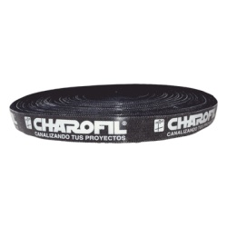 CHAROFIL CH-CINTASTR25-NG Rollo de Cinta Strap 20 mm de Ancho 25 metros de Largo Color Negro