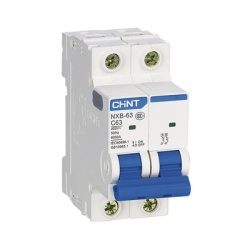 CHINT NXB632PC20 Pastilla para Riel Din 2 Polos 20 Amp Vca:110/415v 6kA Catalogo: NXB632PC20.