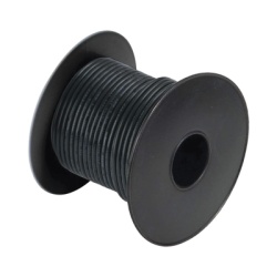 COBRA WIRE & CABLE A1016T-07-100 Rollo de cable grado marino calibre 16 en color negro de 100 pies (30.48 m).