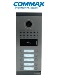COMMAX DRC10MLRF1 - Frente de Calle Departamental para 10 Monitores con Conexión Directa de 4 Hilos y Apertura con Tarjeta Mifare o Monitor