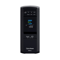 CYBERPOWER CP1000PFCLCDA UPS de 1000 VA/600 W Topologia Linea Interactiva Entrada 120 Vca NEMA 5-15P Onda Senoidal Pura Tipo Torre Con 10 Tomas NEMA 5-15R