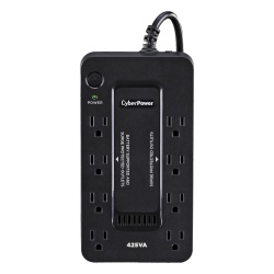 CYBERPOWER ST425 UPS de 425 VA/255 W Topologia Standby Entrada 120 Vca NEMA 5-15P Tipo Gabinete Compacto Con 8 Tomas NEMA 5-15R