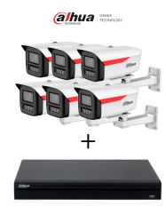 DAHUA DHT0030239 Paquete DAHUA DH-IPC-HFW2249MP-S-LED-0360B-B-PRO- 6 Camara IP Bullet de 2MP/WizColor/WizSense DAHUA NVR1108HS-8P-S3/H - NVR de 8 Megapixeles/ 4k/ 8 Canales IP/ 8 Puertos PoE