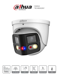DAHUA DHT0070009 DAHUA IPC-PDW3849-A180-AS-PV Camara IP WizSense Eyeball con multivision en dos sensores de 4MP ofreciendo un angulo de 180. Con IR de 25 m LED de 20 m disuasion activa ePTZ micro