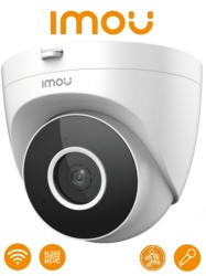 DAHUA DHT0150029 IMOU Turret SE (IPC-T22EN) - Camara IP Domo Wifi de 2 Megapixeles con lente de 2.8 mm y un angulo de 92. Incluye deteccion de humanos notificaciones en tiempo real microfono IR de