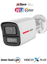 DAHUA DHT0290112 DAHUA DH-HAC-HFW1249XN-IL-A-PRO -Camara Bullet HDCVI 2MP WizColor/HDCVI X PLUS/ Imagen 24 Horas a Color/ Correccion de Distorsion de Imagen mediante IA/ Iluminador Dual Inteligente/ H