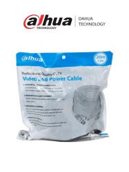 DAHUA DHT2680003 DAHUA DH-PFM942I-20-5-Cable armado de 20 metros para video y energia compatible con camaras hasta 4K. Incluye conectores BNC y de energia ideal para uso interior y exterior. Fabrica