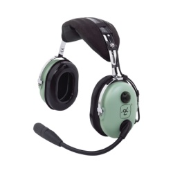 DAVID CLARK H10-13.4 Auriculares de Aviacion / Atenuacion de Ruido Pasivo 23 dB NRR / Microfono Electret Amplificado M-7A / Diseno Ligero / Compatible Aviacion General y Estandares Militares