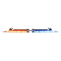 ECCO 39-30021-CM Visera Interior Rojo-Blanco/Azul-Blanco 144 LED Con Luces De Penetracion incluye Bracket Ford Police Interceptor Necesario agregar CZMATSIBSYS