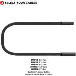 ECCO 3PMF7B Cable de Puente Vehicular / 7 m (23 ft) / Conectores QuickLink 1/4" / Uso Pesado / Resistente al Agua