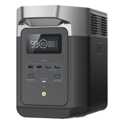 ECOFLOW EFD-350 EcoFlow DELTA 2 MAX | Estacion de Energia Portatil 2048Wh Litio LFP / 6 AC 2400 W (Max. 3400W) / 2 USB-C 100W / Capacidad para Aumentar Respaldo / Soporta Cargador de Coche 10A a 12.6V