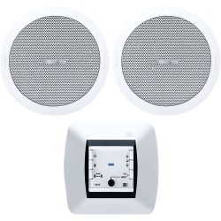 EGI AUDIO SOLUTIONS 121010H/FS2CW Kit de Audio Residencial / Mando Bluetooth / 2 Bocinas de Techo / 2+2W RMS / 16Ω / Cobertura 150°
