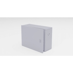 EPCOM INDUSTRIAL GBP01 Gabinete para instalacion de 1 Bateria Fabricado en Lamina Galvanizada Accesorios para poste (No incluidos)