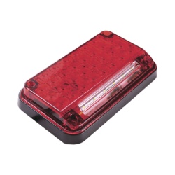 EPCOM INDUSTRIAL SIGNALING XLTE2335R Luz de Advertencia de 7X4" Color Rojo Con Luz de Trabajo Ideal para Ambulancias