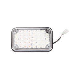EPCOM INDUSTRIAL SIGNALING XLTE595RW Luz de Advertencia de 6X4" Bicolor Rojo/Claro Ideal para Ambulancias