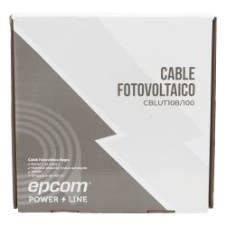EPCOM POWERLINE CBL-UT-10B/100 Cable Fotovoltaico / 6 mm² (10 AWG) / 2000V / Rango Térmico -40°C a 120°C / Resistencia UV y Ozono / Rollo 100 m (328.1 ft) / UL 4703 y TUV