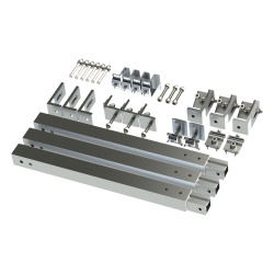 EPCOM POWERLINE EPLAMO011X2 Caja de accesorios de aluminio anodizado / Montaje techo / Arreglo 1x2 / Inclinación 20-45° / Resistencia viento 136 km/h
