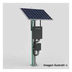 EPCOM POWERLINE PL1224G1RV2 Kit Solar PoE Pasivo 24 Vcc / Panel 130 W / Batería 120 Ah / Autonomía 48 h / 12 Vcc / 427 pies