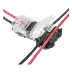 EPCOM POWERLINE TCON2 Conector T / 2 Contactos / Extracción Sin Corte / 0.35 a 0.75 mm² / Diámetro Máx 2.1 mm / Transparente con Negro - Img 5