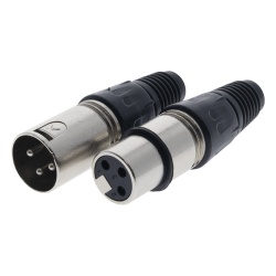 EPCOM PROAUDIO EP-XLRKIT Kit Conector XLR Hembra + XLR Macho | Ideal para Conexiones de Microfonos Mezcladoras | Equipo de Audio Profesional